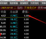通达信《天神竞价》某号售价2800元的竞价指标 排序功能仅限电脑端使用 选股可在手机端用